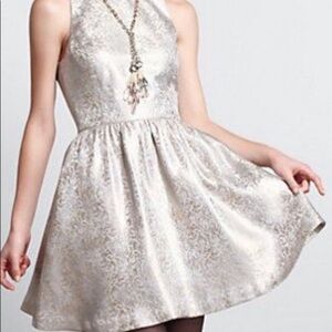 Alexandra Grecco Gold Tone Cocktail Dress - Sz 8